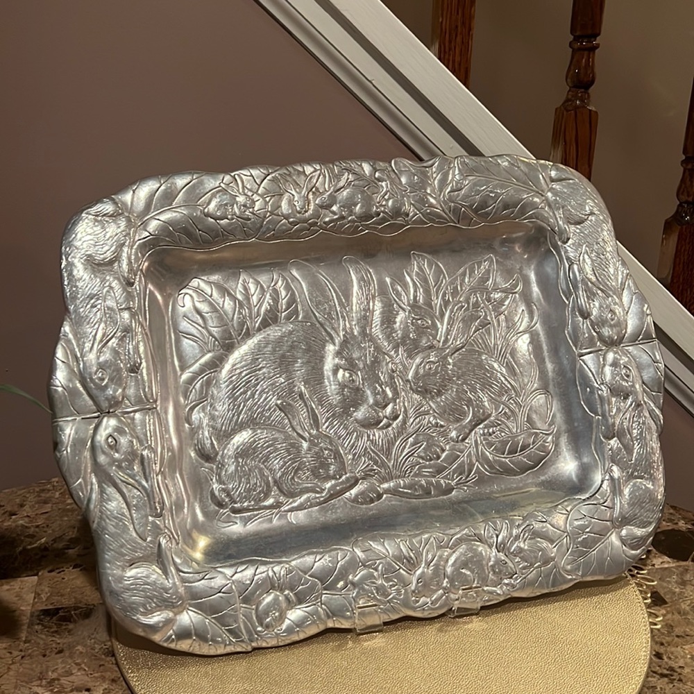 Arthur Court Bunny Large Tray/Platter